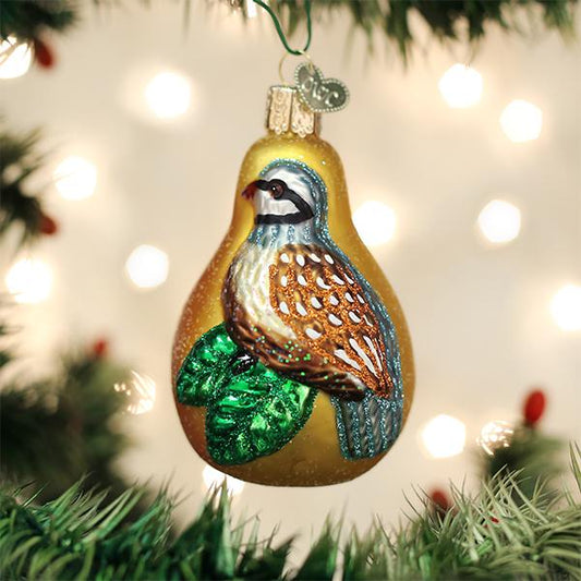 Partridge In A Pear Ornament - Southlake Paws