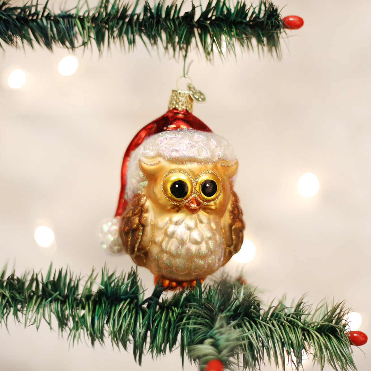 Santa Owl Ornament - Southlake Paws
