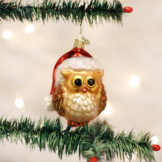 Santa Owl Ornament - Southlake Paws