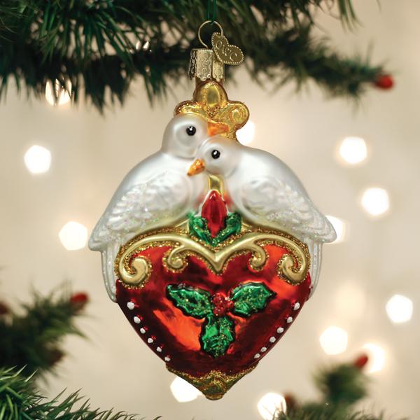 Two Turtle Doves Ornament - Southlake Paws