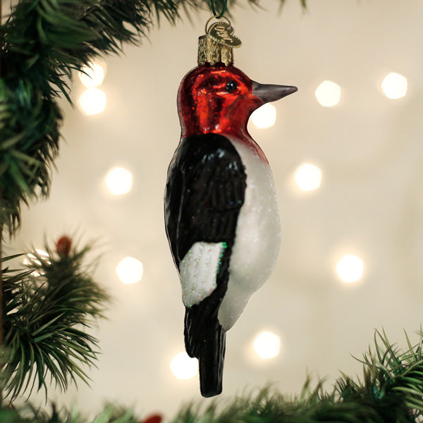 Red-headed Woodpecker Ornament - Southlake Paws