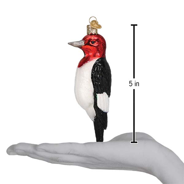 Red-headed Woodpecker Ornament - Southlake Paws