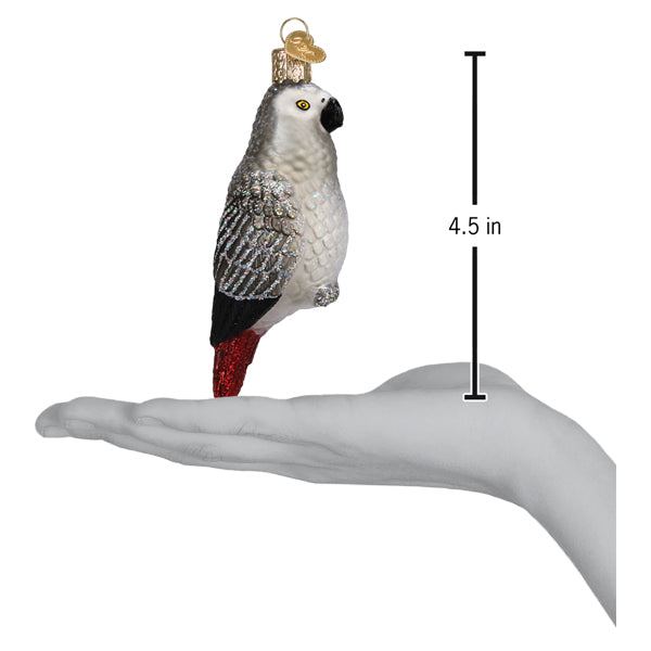 African Grey Parrot Ornament - Southlake Paws