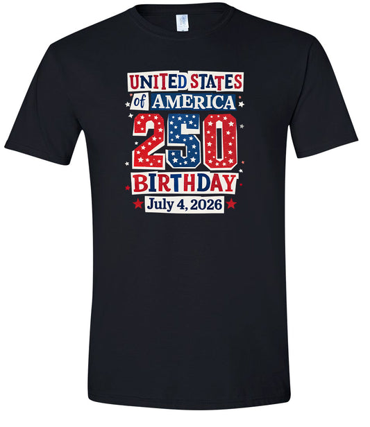 USA 250th Birthday Children's Gildan Soft Shirt