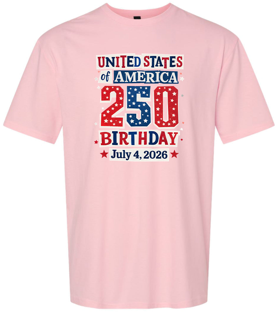 USA 250th Birthday Children's Gildan Soft Shirt