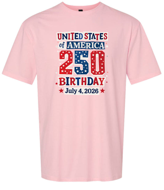 USA 250th Birthday Children's Gildan Soft Shirt