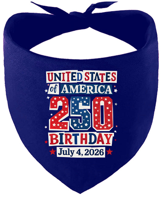 USA 250th Birthday Pet Bandana