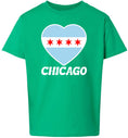 Load image into Gallery viewer, Chicago Heart Flag Children's Gildan Soft Shirt
