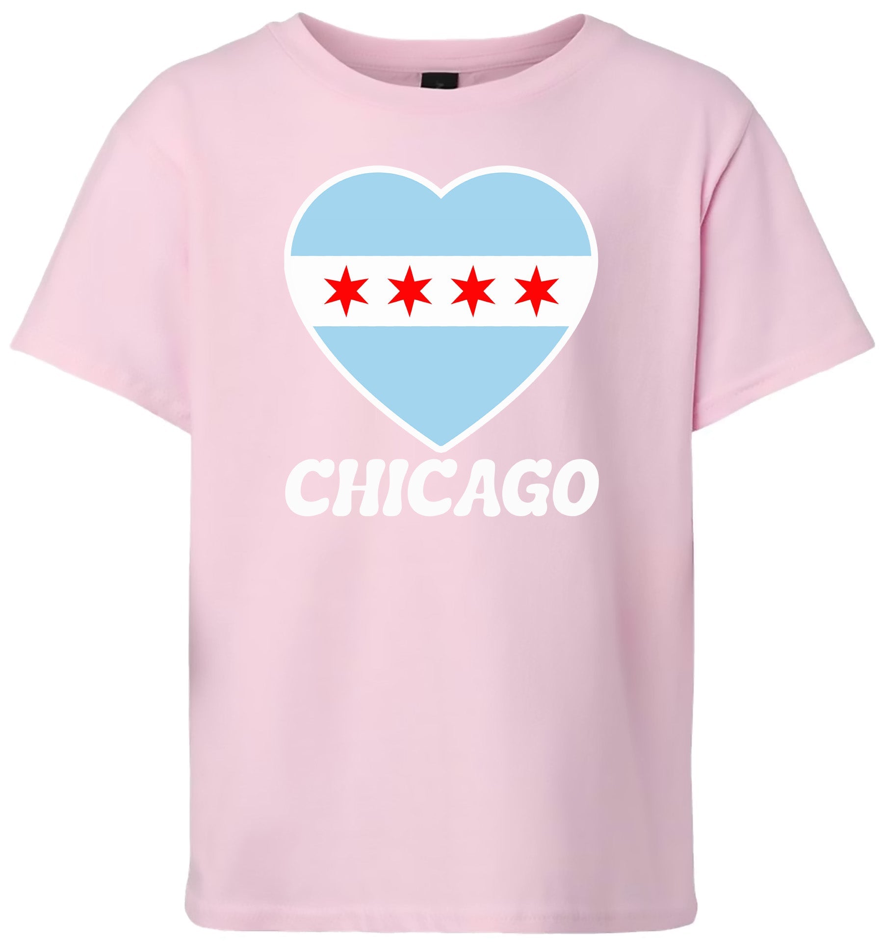 Chicago Heart Flag Children's Gildan Soft Shirt