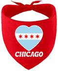 Load image into Gallery viewer, Chicago Heart Flag Pet Bandana
