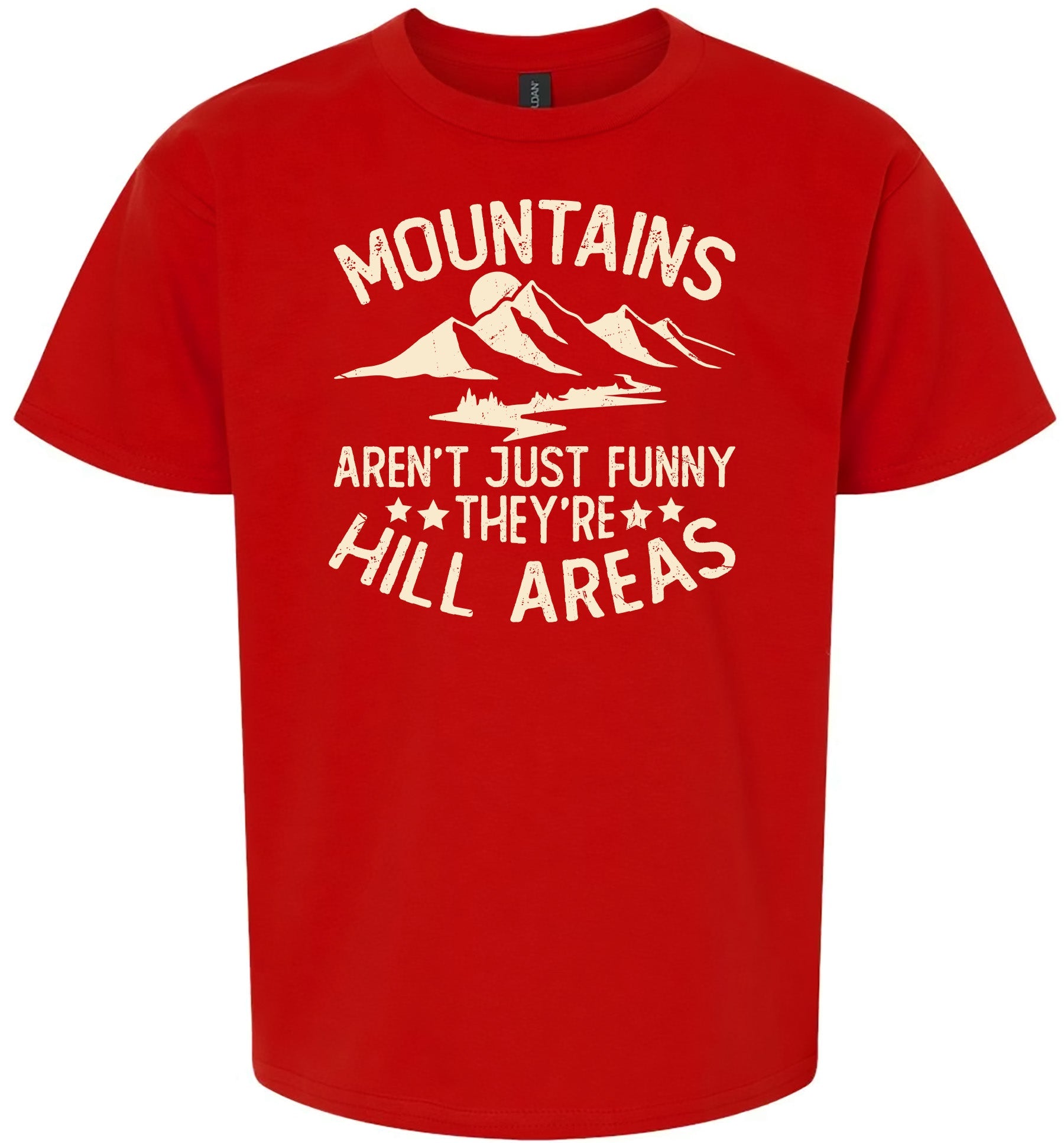 Mountains are Hill Areas Children's Gildan Soft Shirt