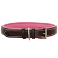 Load image into Gallery viewer, ExionPro Fancy Stitched Padded Leather Dog Collar - Pink Padding
