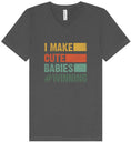 Load image into Gallery viewer, I Make Cute Babies Unisex V-Neck Shirt
