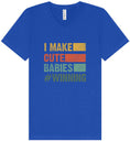Load image into Gallery viewer, I Make Cute Babies Unisex V-Neck Shirt
