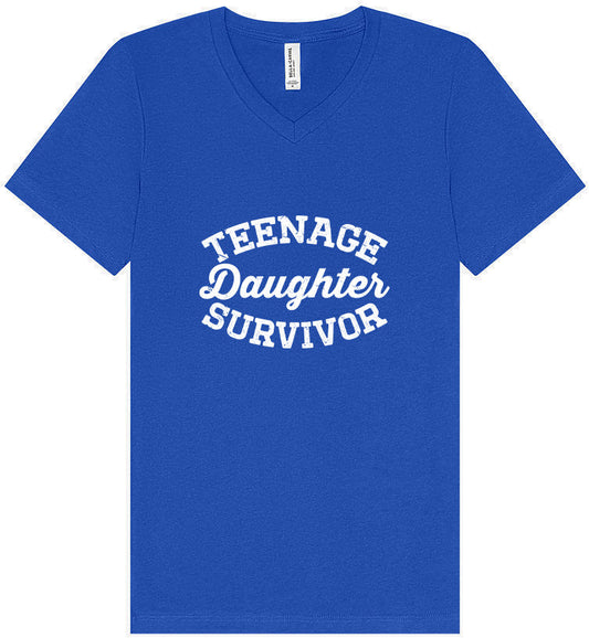 Teenage Daughter Survivor Unisex V-Neck Shirt