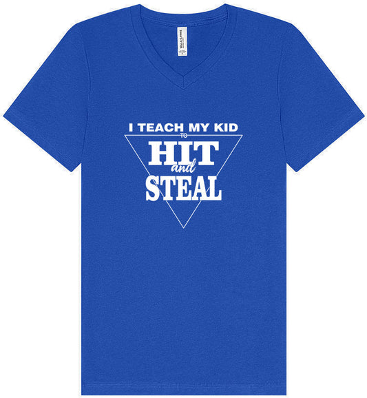 Hit and Steal Unisex V-Neck Shirt