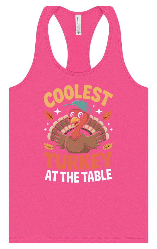 Coolest Turkey at the Table Women's Racerback Tank