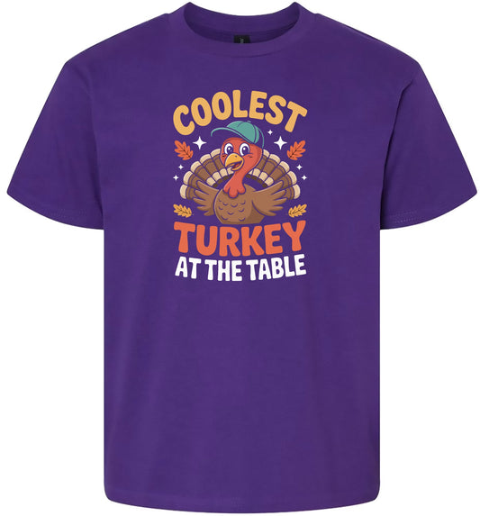 Coolest Turkey at the Table Children's Gildan Soft Shirt