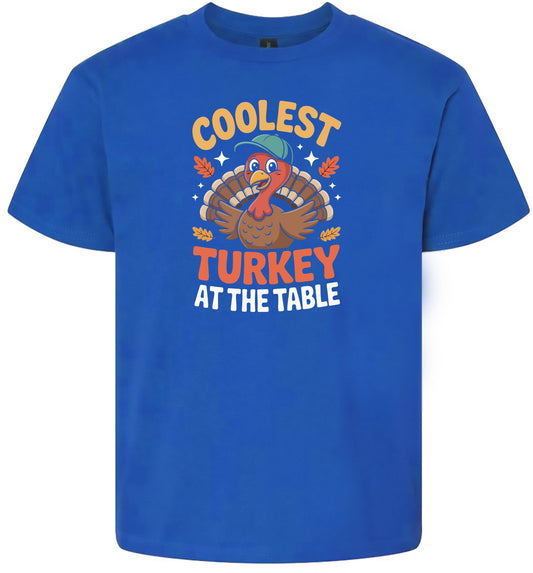 Coolest Turkey at the Table Children's Gildan Soft Shirt