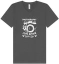 Load image into Gallery viewer, Photography is a Love Affair Unisex V-Neck Shirt
