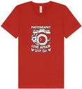 Load image into Gallery viewer, Photography is a Love Affair Unisex V-Neck Shirt
