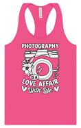 Load image into Gallery viewer, Photography is a Love Affair Women's Racerback Tank
