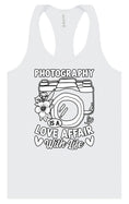 Load image into Gallery viewer, Photography is a Love Affair Women's Racerback Tank
