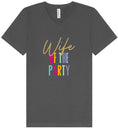 Load image into Gallery viewer, The Wife of the Party Unisex V-Neck Shirt
