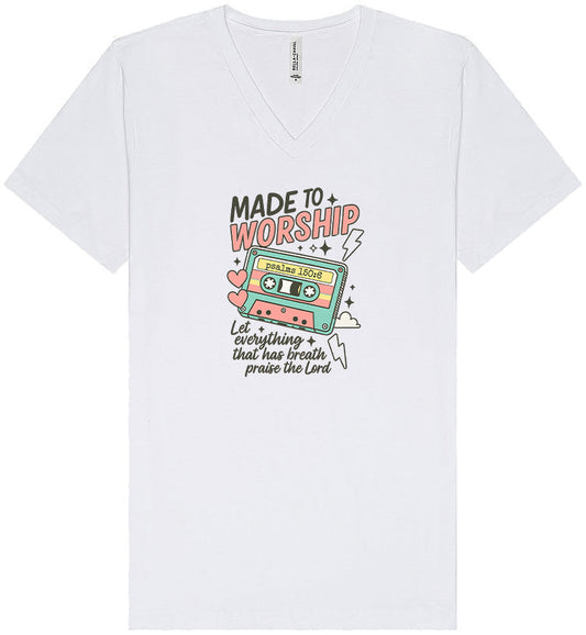 Made to Worship Unisex V-Neck Shirt