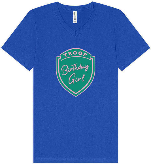 Troop Birthday Girl Unisex V-Neck Shirt
