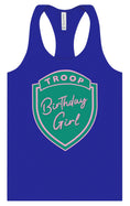 Load image into Gallery viewer, Troop Birthday Girl Women's Racerback Tank
