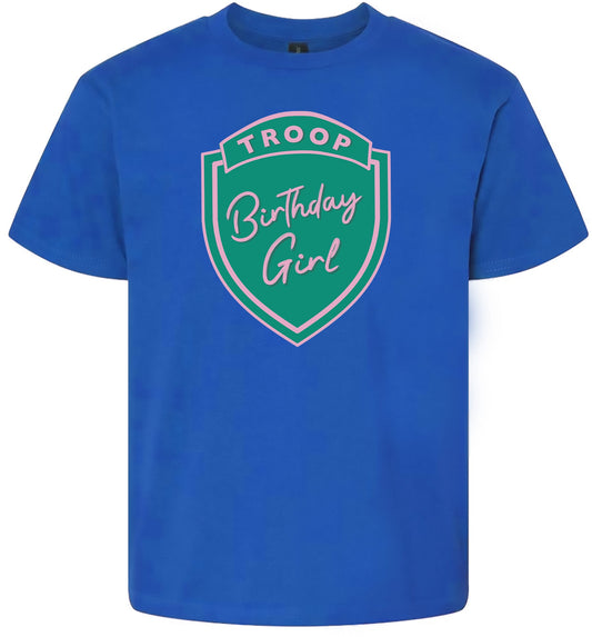 Troop Birthday Girl Children's Gildan Soft Shirt