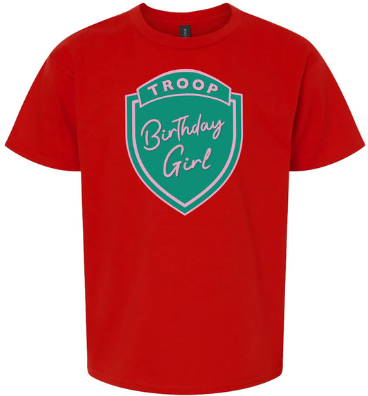 Troop Birthday Girl Children's Gildan Soft Shirt