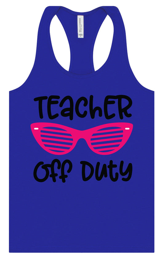 Teacher Off Duty Women's Racerback Tank