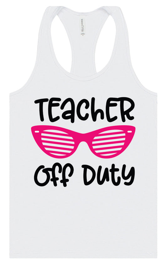 Teacher Off Duty Women's Racerback Tank