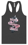 Load image into Gallery viewer, Tattoos, Pretty Eyes, Thick Thighs Women's Racerback Tank
