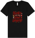 Load image into Gallery viewer, Books are my Love Language Unisex V-Neck Shirt

