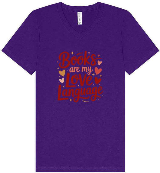 Books are my Love Language Unisex V-Neck Shirt