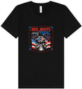 Load image into Gallery viewer, Red, White, Feral Unisex V-Neck Shirt
