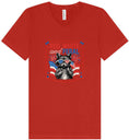 Load image into Gallery viewer, Red, White, Feral Unisex V-Neck Shirt
