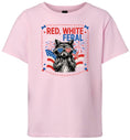 Load image into Gallery viewer, Red, White, Feral Children's Gildan Soft Shirt
