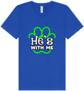 Load image into Gallery viewer, Neon Paws He's With Me Unisex V-Neck Shirt
