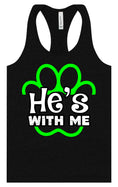 Load image into Gallery viewer, Neon Paws He's With Me Women's Racerback Tank
