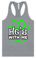 Load image into Gallery viewer, Neon Paws He's With Me Women's Racerback Tank
