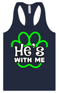 Load image into Gallery viewer, Neon Paws He's With Me Women's Racerback Tank
