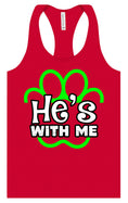 Load image into Gallery viewer, Neon Paws He's With Me Women's Racerback Tank
