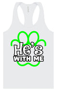 Load image into Gallery viewer, Neon Paws He's With Me Women's Racerback Tank
