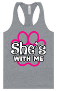 Load image into Gallery viewer, Neon Paws She's With Me Women's Racerback Tank
