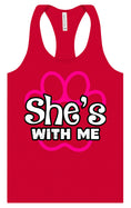 Load image into Gallery viewer, Neon Paws She's With Me Women's Racerback Tank
