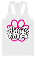Load image into Gallery viewer, Neon Paws She's With Me Women's Racerback Tank
